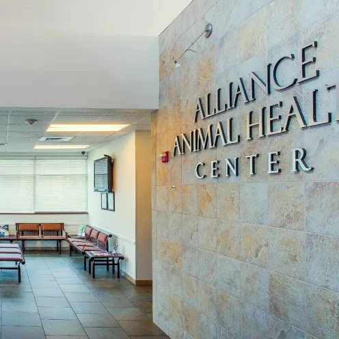 Hospital signage of Alliance Animal Health Center